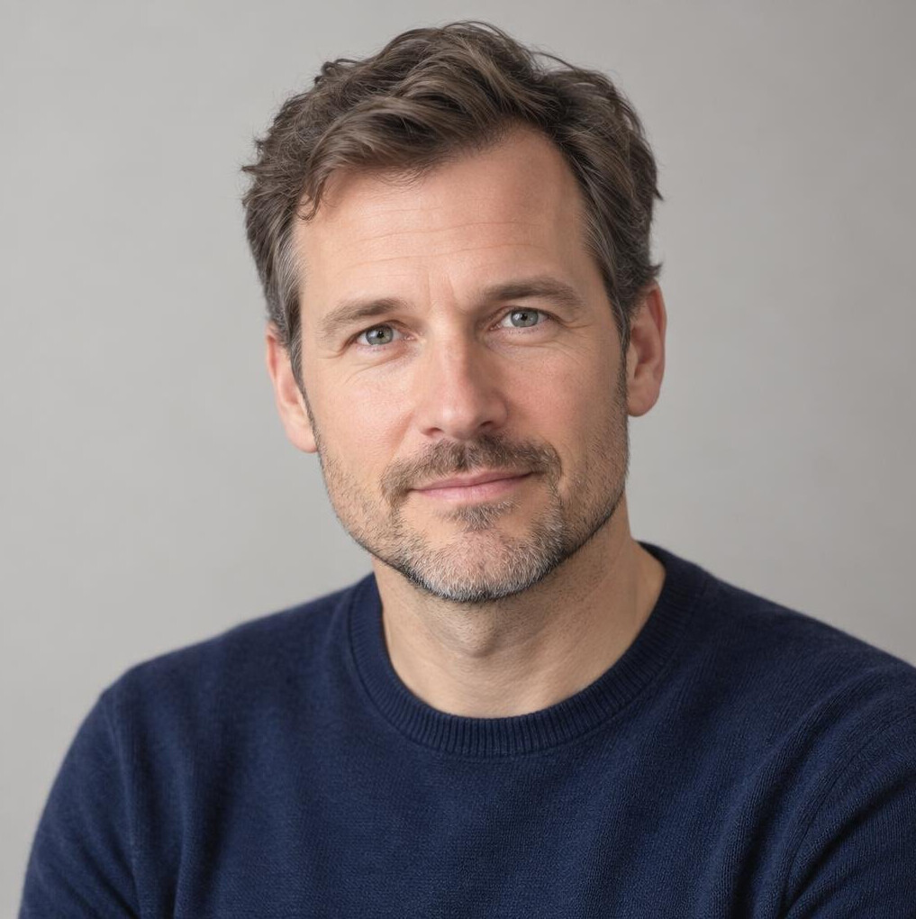 Portrait of a male rhetoric coach with a calm expression