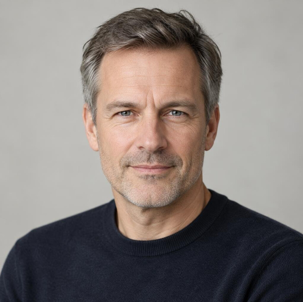 Portrait of a composed middle-aged man