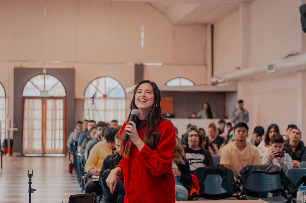 public speaker on stage